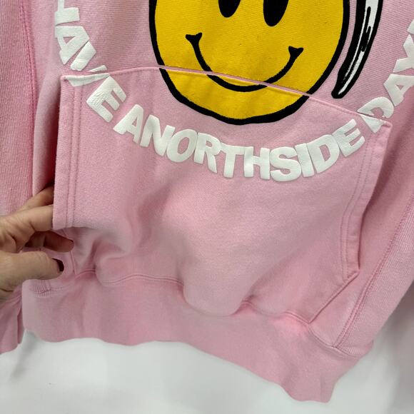 Champion Hoodie Womens Small Pink HAVE A NORTHSIDE DAY Pullover Reverse Weave - Picture 6 of 9